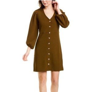 Madewell Crepe Balloon-Sleeve Dress